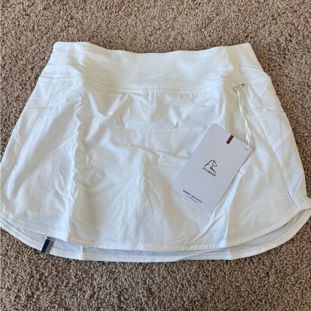 Rhoback white size small active skort